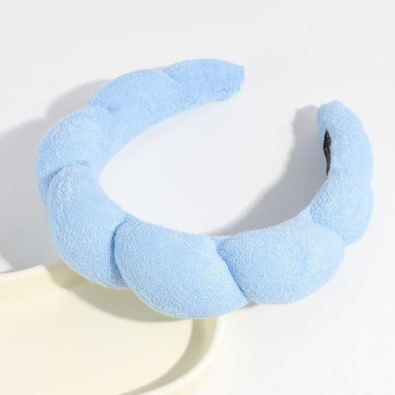 TYSSELY Spa Headbands for Washing Face Makeup Skin Care Headband Women Bubble Facial Beauty Headbands Puffy Shower Towel Band Hair Headband - Image 3