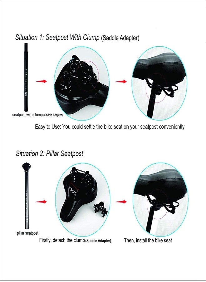 Shrenik Bicycle Seat Saddle 24-29 Inch Cycle Complete Seat PU Form Senior Juinor Mountain Bikes MTB Spring Base Suspension (Black-Green) - Image 5