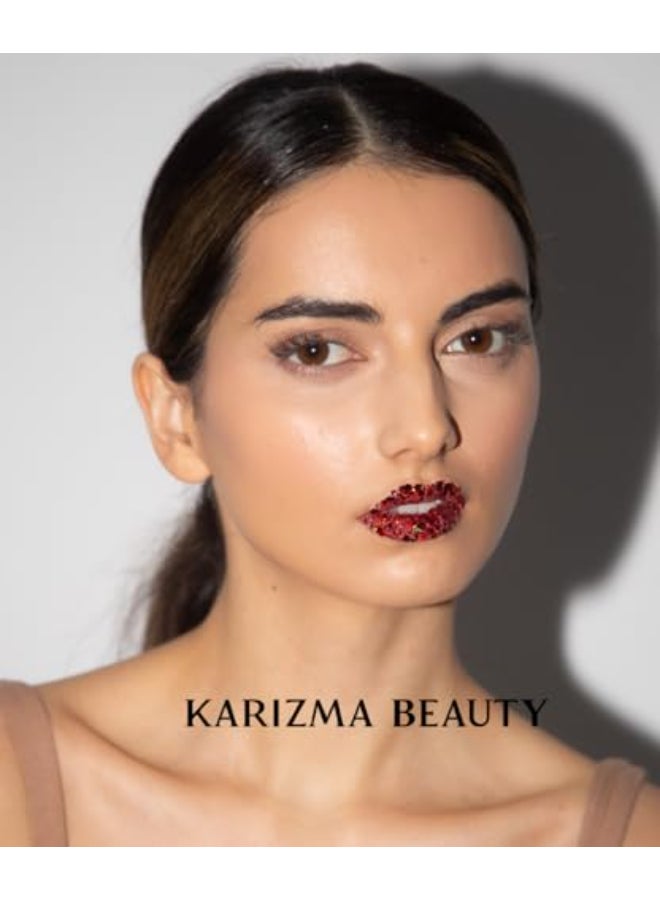 KARIZMA Ruby Biodegradable Chunky Glitter by Karizma Beauty Red Bio Glitter Eco Glitter Face Glitter 8g - Image 3