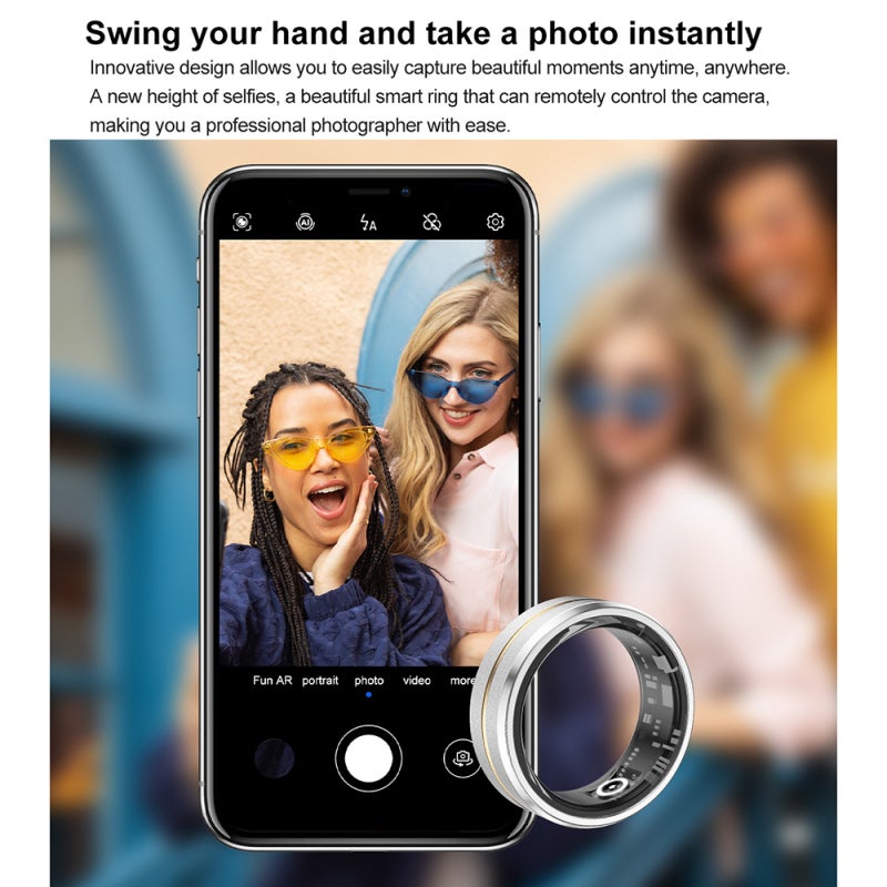 Smart Ring 9# 18.9mm Gold Light And Comfortable Health Tracker - All-Day Health Monitoring Efficient Smart Experience for Android And iOS Users - Image 5
