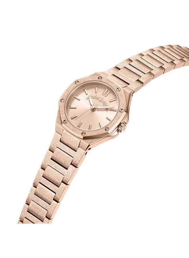 Palm Angels Aura Rose Gold Dial Rose Gold Stainless Steel Bracelet Analog Watch for Women, 28mm