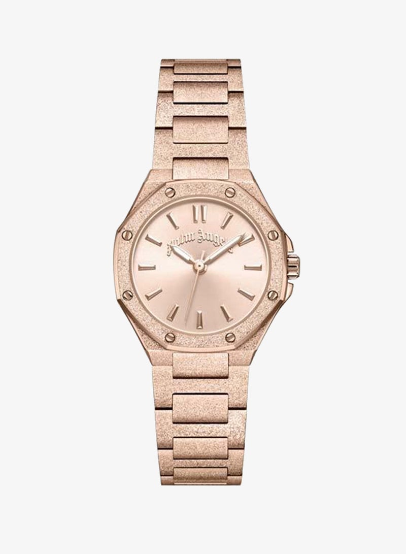 Palm Angels Aura Rose Gold Dial Rose Gold Stainless Steel Bracelet Analog Watch for Women, 28mm - Image 1