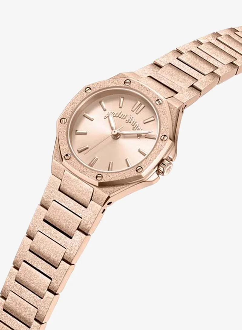 Palm Angels Aura Rose Gold Dial Rose Gold Stainless Steel Bracelet Analog Watch for Women, 28mm