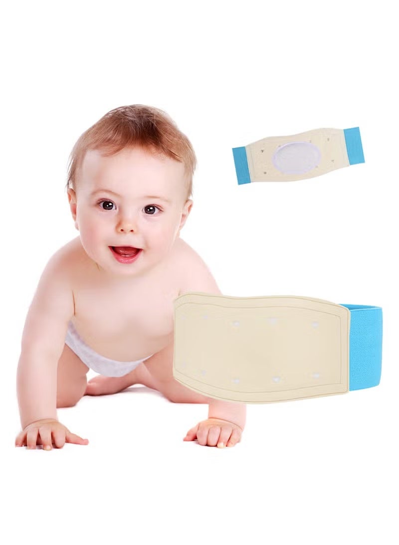 Baby Belly Button Strap, Baby Abdomen Wrapped, Abdominal Clip, Hernia Truss Support, Adjustable Belly Button Strap, Newborn Drawstring, Blue - Image 1