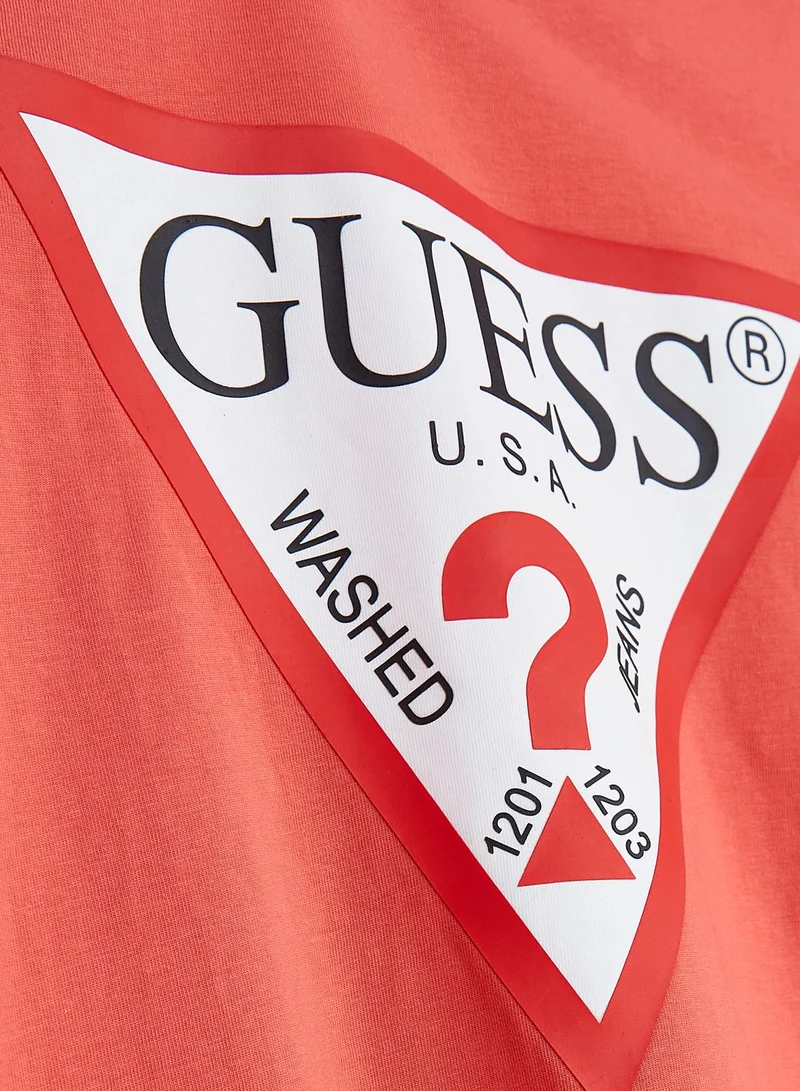 GUESS Logo Crew Neck T-Shirt