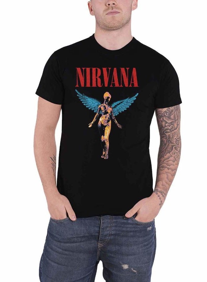 Nirvana Men's NIRVTS02MB02 T-Shirt, Black, Medium (38"-40") - Image 1