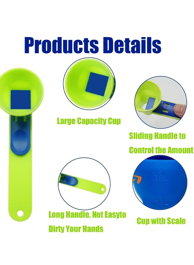 2 PCS Leak Proof Protein Powder Scoops – Sliding Funnel Scoop For Accurate Measurement and Mess-Free Dispensing For Gym, Milk Formula, And Kitchen Use - Image 3