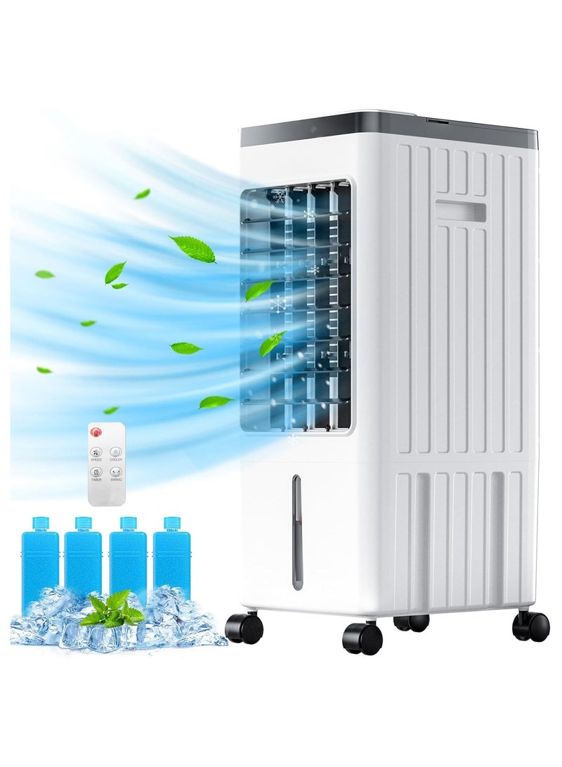 Pikengenus 3-IN-1 Portable Air Conditioners, Evaporative Air Cooler w/Remote & 3 Speeds, Windowless Air Conditioner, 2 Gal Tank & 4 Ice Packs for 45H Cooling, Quiet Portable AC for Room Bedroom Office - Image 1