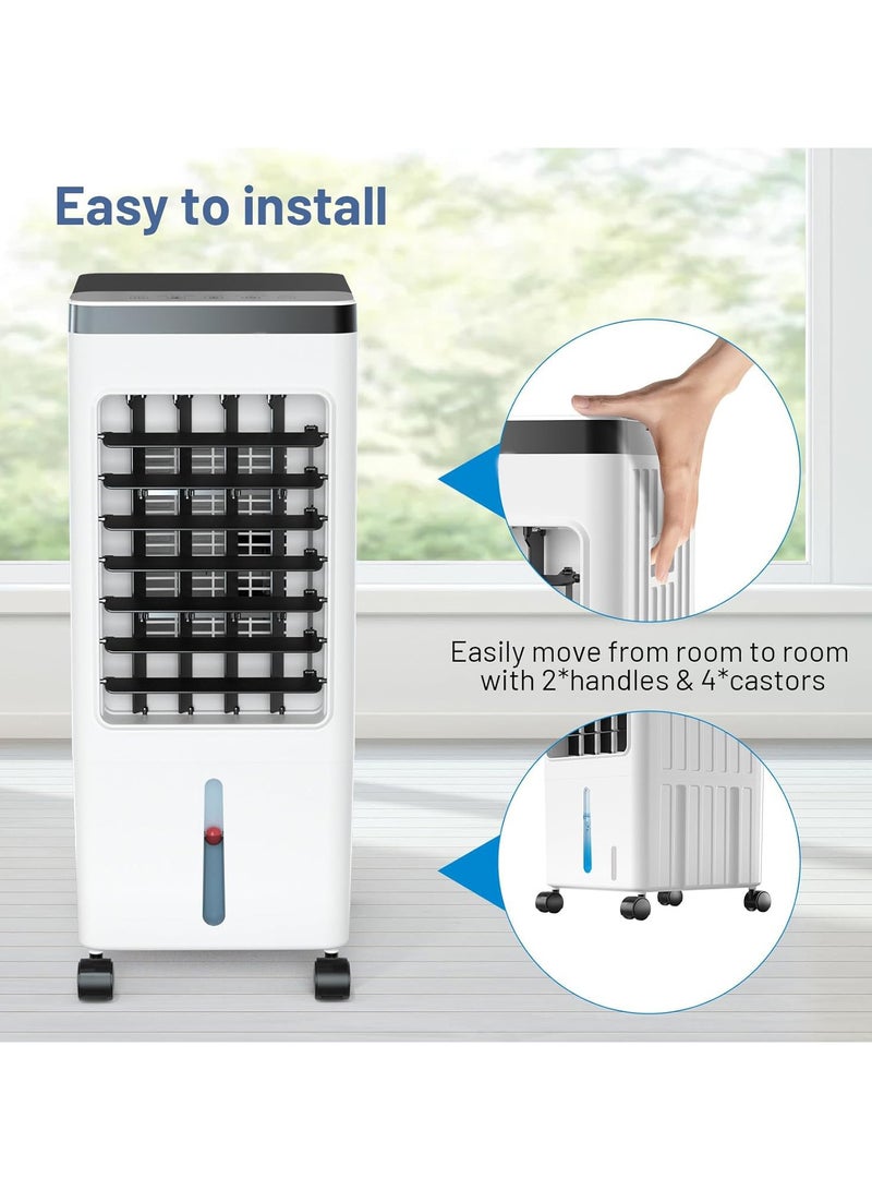 Pikengenus 3-IN-1 Portable Air Conditioners, Evaporative Air Cooler w/Remote & 3 Speeds, Windowless Air Conditioner, 2 Gal Tank & 4 Ice Packs for 45H Cooling, Quiet Portable AC for Room Bedroom Office - Image 3