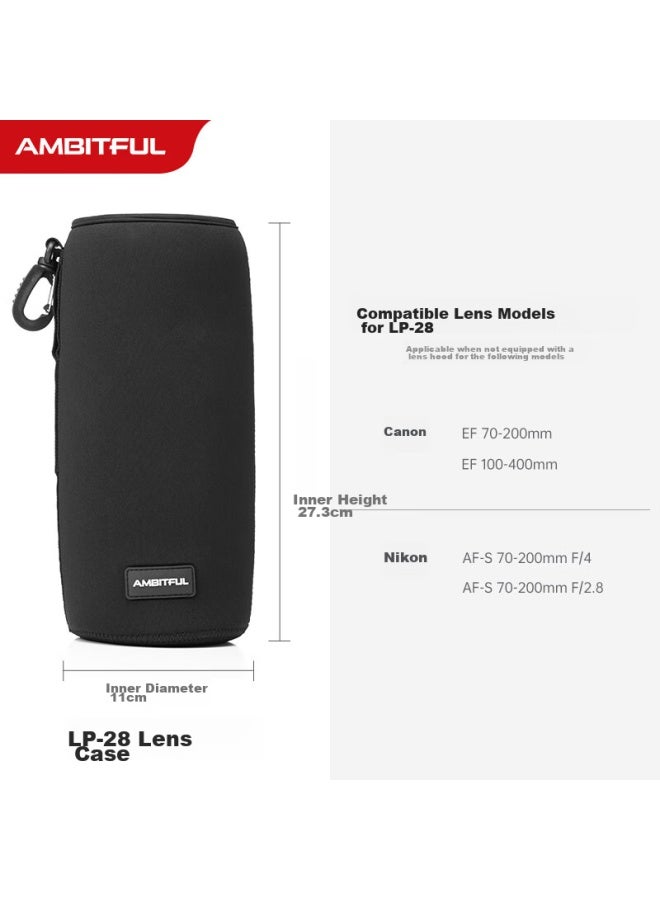 Ambitfullp28 Dslr Camera Lens Bag Storage Container, Lens Protection Pouch, Suitable For Canon Ef70-200 100-400Mm, Nikon Af-S70 - Image 1