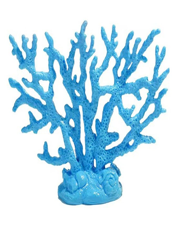 ALHBEJT Blue Coral Decor Statue Coral Sculpture Home Decoration Beach/Coastal/Ocean Themed Cabinet Shelf Tabletop Decor (Blue) - Image 1