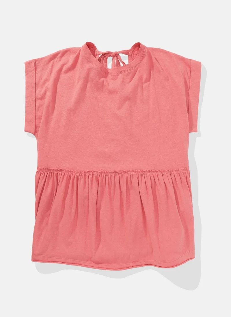 American Eagle AE Oversized Tie Back Top