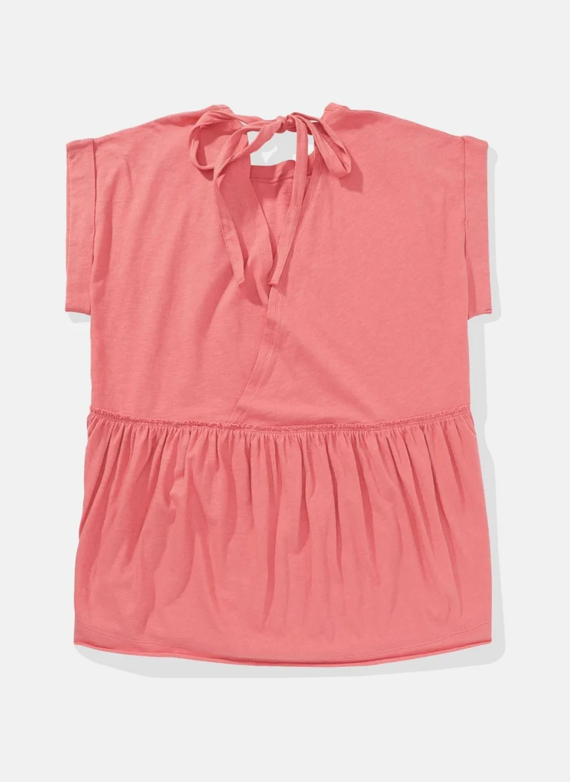 American Eagle AE Oversized Tie Back Top