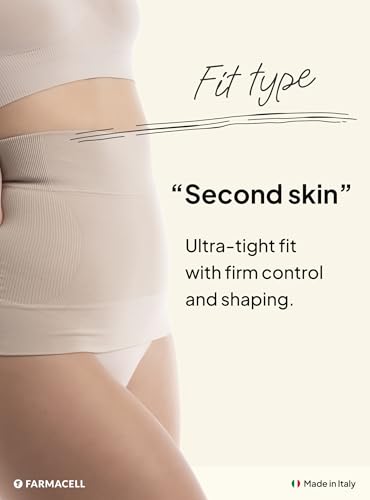 Farmacell 605 (Nude, S) Waist Cincher for Women, Seamless Tummy Control Shapewear, Made in Italy - Image 5