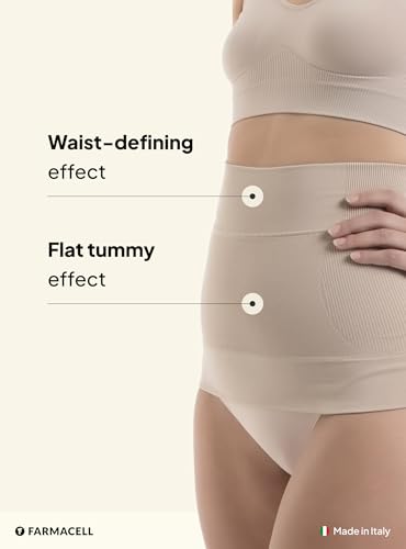 Farmacell 605 (Nude, S) Waist Cincher for Women, Seamless Tummy Control Shapewear, Made in Italy - Image 3