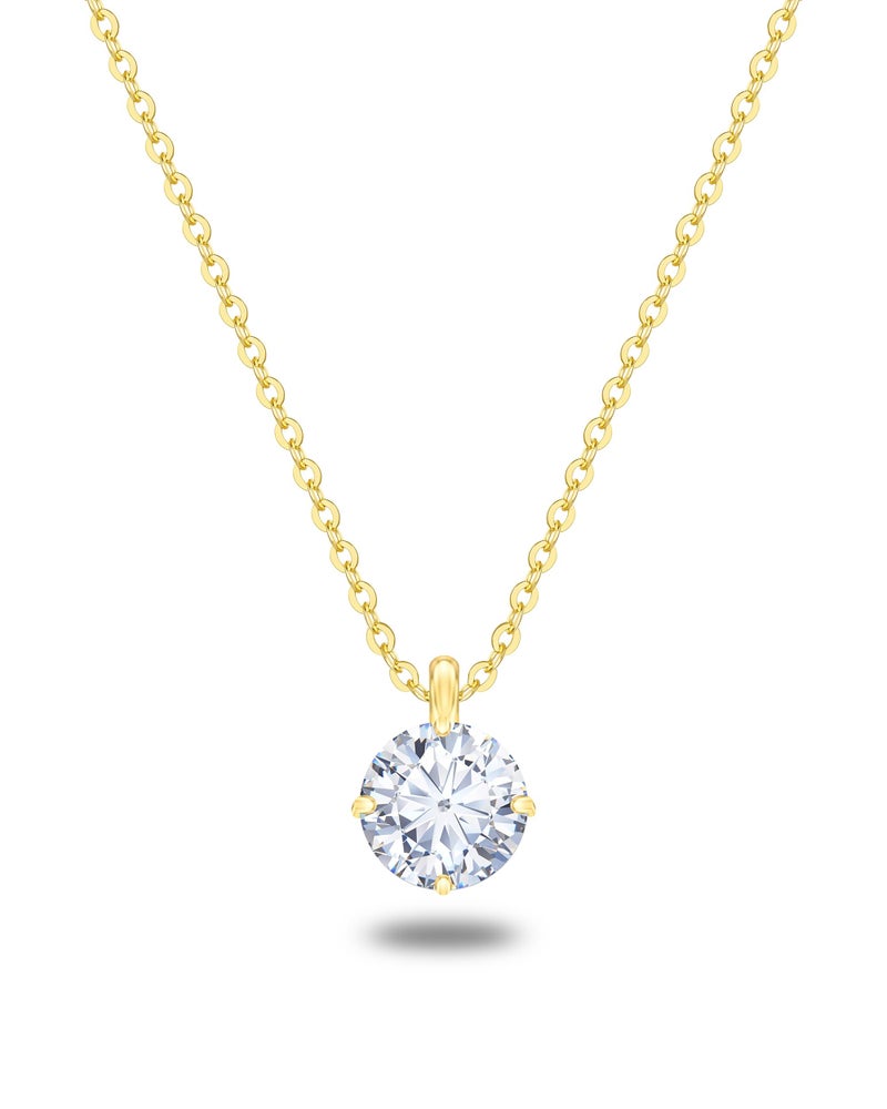 MIDDLUX Silver Necklace for Women, Jewelry for Women, Silver Jewelry, Diamond Necklaces, Silver Necklace, Crystal Necklace, Pendant Necklace - Image 1