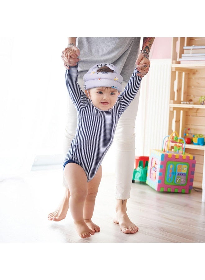 TORASO خوذة أمان الأطفال من TORASO، واقي رأس للأطفال الرضع للحبو، وسادة رأس واقية، خوذة ناعمة للأطفال الذين يتعلمون المشي، حديقة حيوانات رمادية - Image 5