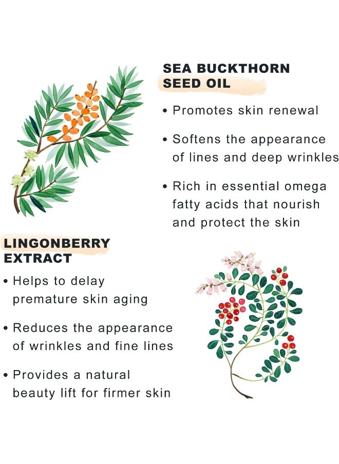 [Lumo] Nordic Bloom Anti-Wrinkle & Firm Moisturizing V-Shape Face Serum - Hydrating Serum To Help Visibly Reduce Fine Lines + Wrinkles - Infused With Nordic Lingonberry Extract (30 Ml)