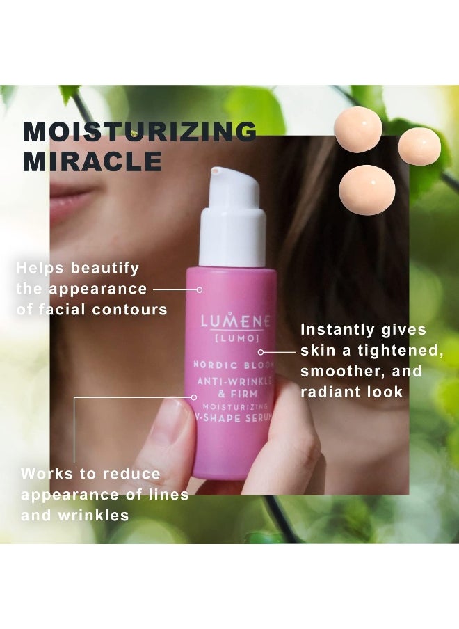 [Lumo] Nordic Bloom Anti-Wrinkle & Firm Moisturizing V-Shape Face Serum - Hydrating Serum To Help Visibly Reduce Fine Lines + Wrinkles - Infused With Nordic Lingonberry Extract (30 Ml)