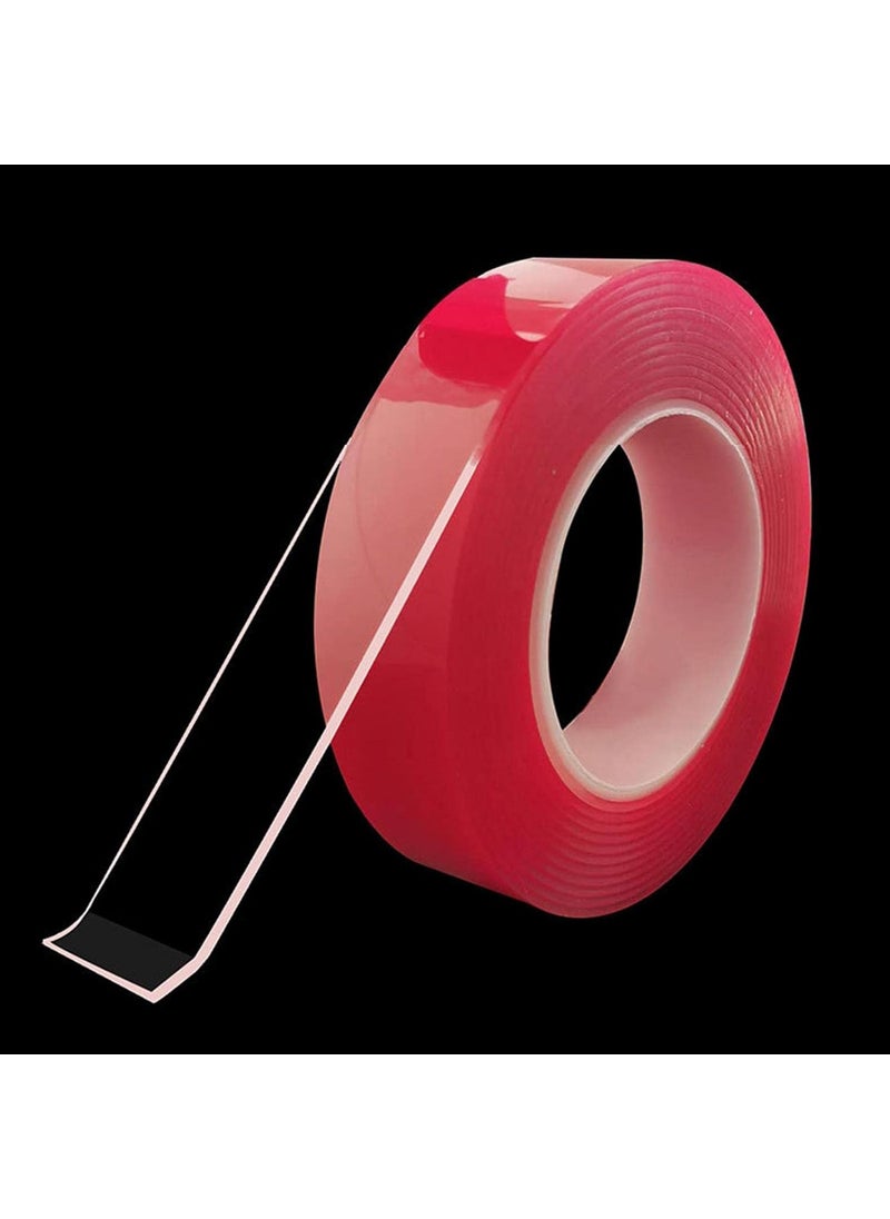 Generic AKSHAT ENTEPRISES Double Sided Tape Mounting Tape Adhesive Tape Reusable Hooks Mount Tape Width 18MM MultiPurpose Craft Supplies Adhesives Tape Craft Tape 5 MTR 