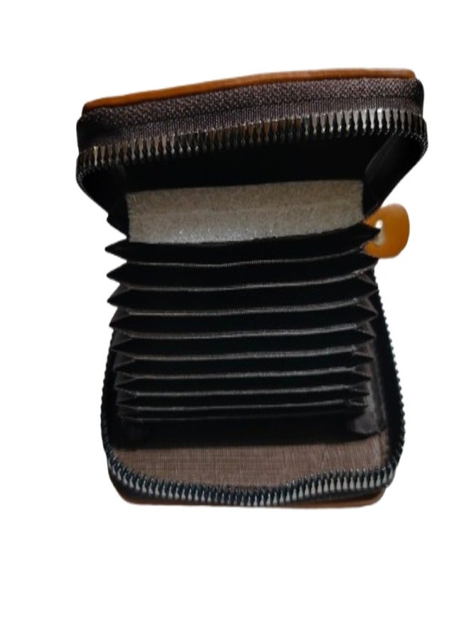 Leather Zipper Wallet for Men Small 11 Card Holder - Image 3