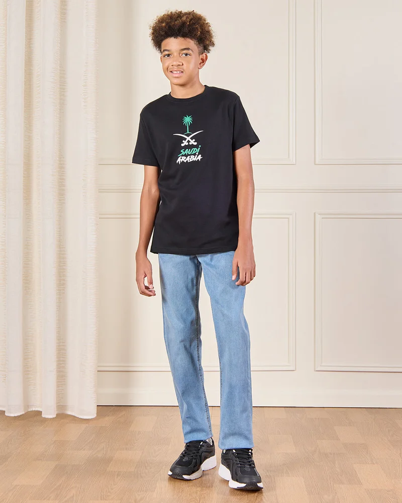 Redtag Senior Boys Blue Stretch Jeans