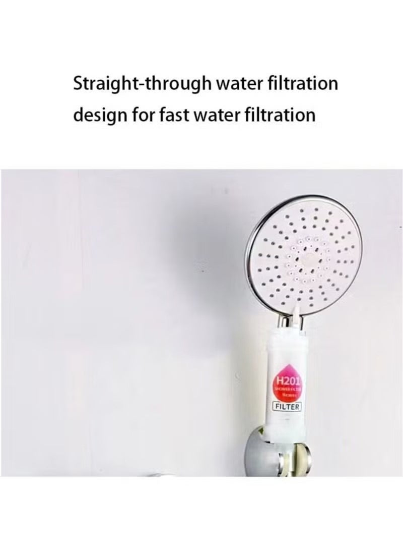 2-Piece Vitamin C Shower Filter, Shower Head Filter to Remove Chlorofluoride Deposits, with Beads to Purify Water, Helps Relieve Dry Skin and Hair Loss, Easy to Install (Lavender + Lavender) - Image 2