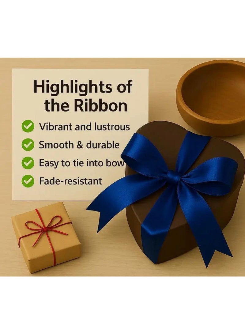 4 Rolls of 2.54cm x 25yd Solid Color Satin Ribbon - Soft, Smooth Fabric for Crafts, Chair Belts, Valentine'S Day Packaging, Invitations, Flowers, Hair Bows, Sewing, Party & Wedding Decorations, Wedding Decorations Supplies, Elegant Appearance, Smooth Texture - Image 2