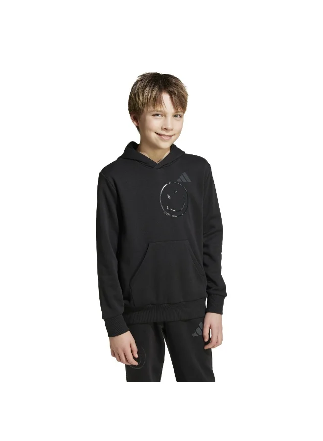 adidas J Smi Hoodie Black Training Sweatshirts For Junior 7-8Y