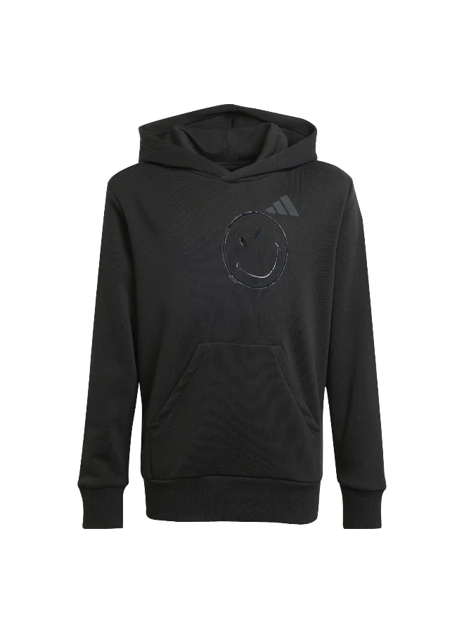 adidas J Smi Hoodie Black Training Sweatshirts For Junior 7-8Y