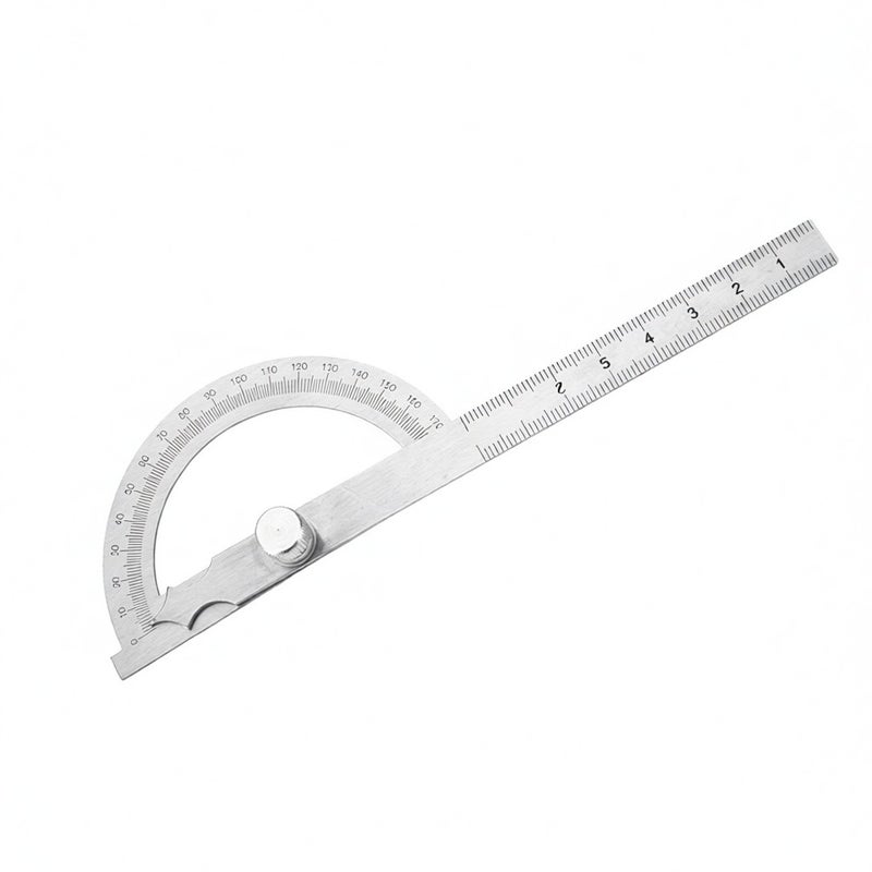 0-180 Degree Stainless Steel Protractor Goniometer Angle Finder Gauge 15cm Ruler 80 * 120mm - Image 3
