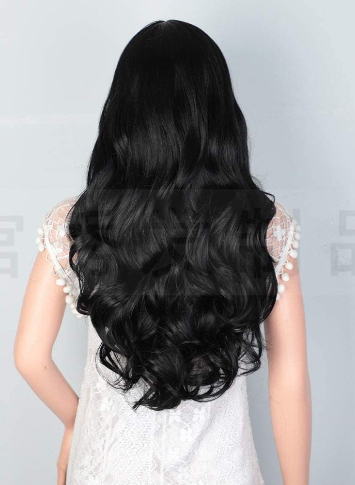 إستيل Eestelle Fashion باروكة دانتيل أمامية صغيرة للنساء. (أسود متوسط ​​فضفاض مموج) - Image 4