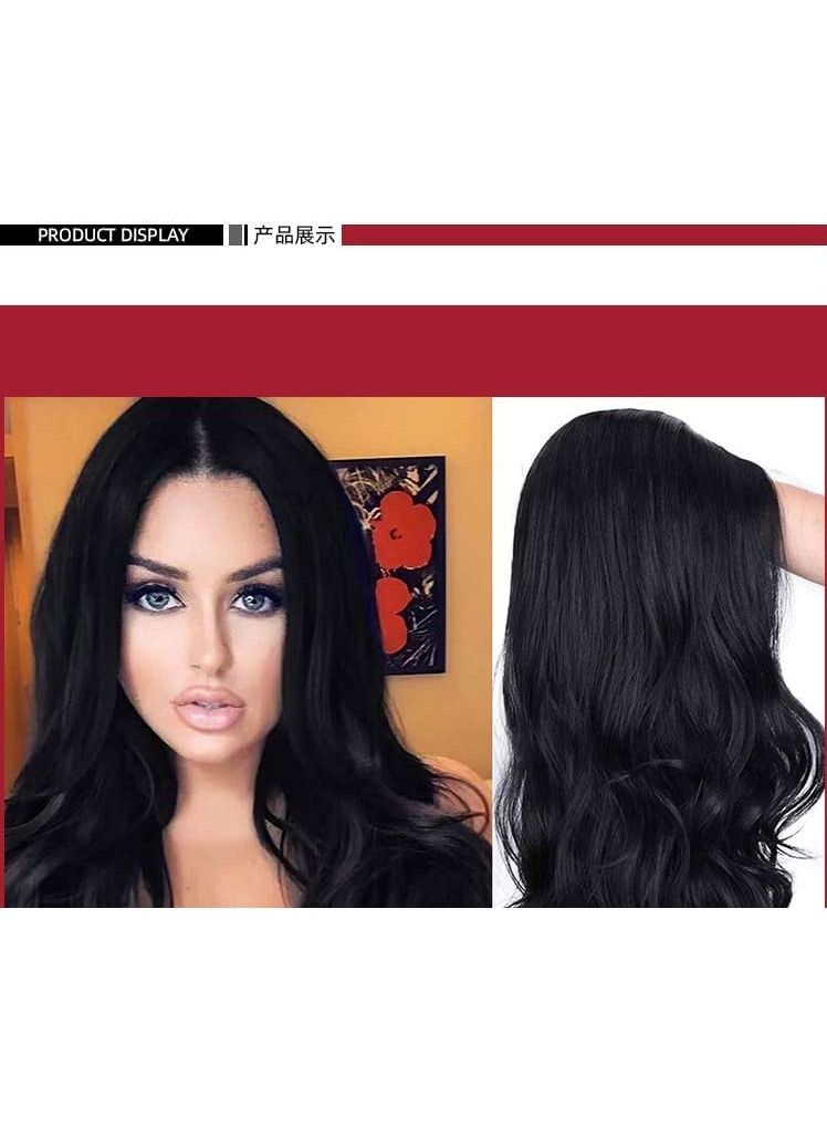 إستيل Eestelle Fashion باروكة دانتيل أمامية صغيرة للنساء. (أسود متوسط ​​فضفاض مموج) - Image 2