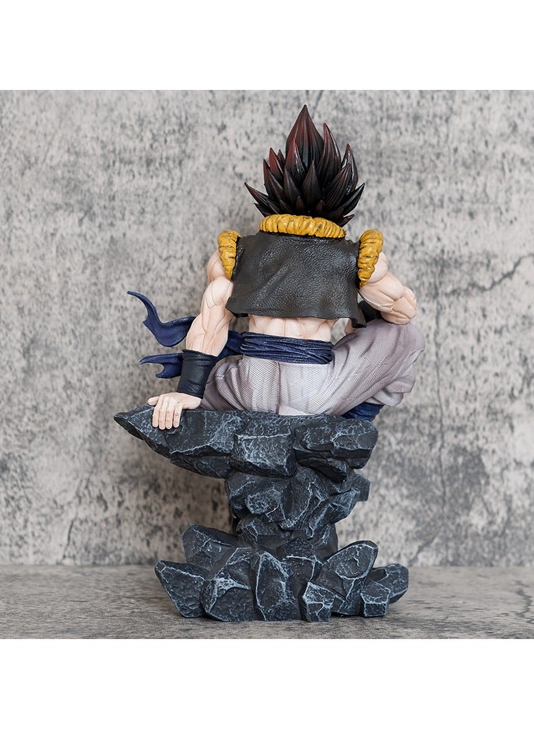 general Gojita Dragon Ball Three-headed Carving Sitting Posture Gojita Figure GK Model Play Ornament - Image 2