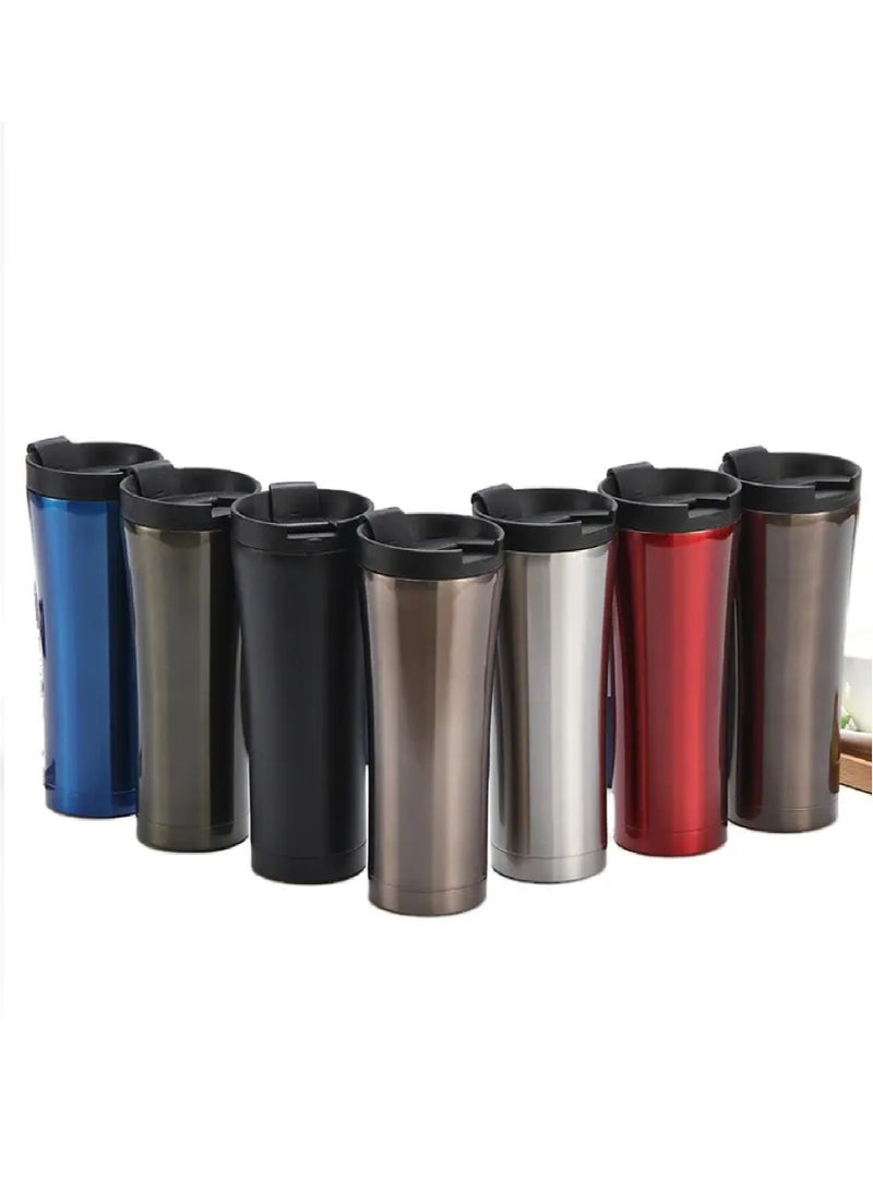 Stainless Steel Vacuum Insulated with Lid Double Layer Travel Mug Water Cup - Multicolor - Image 3