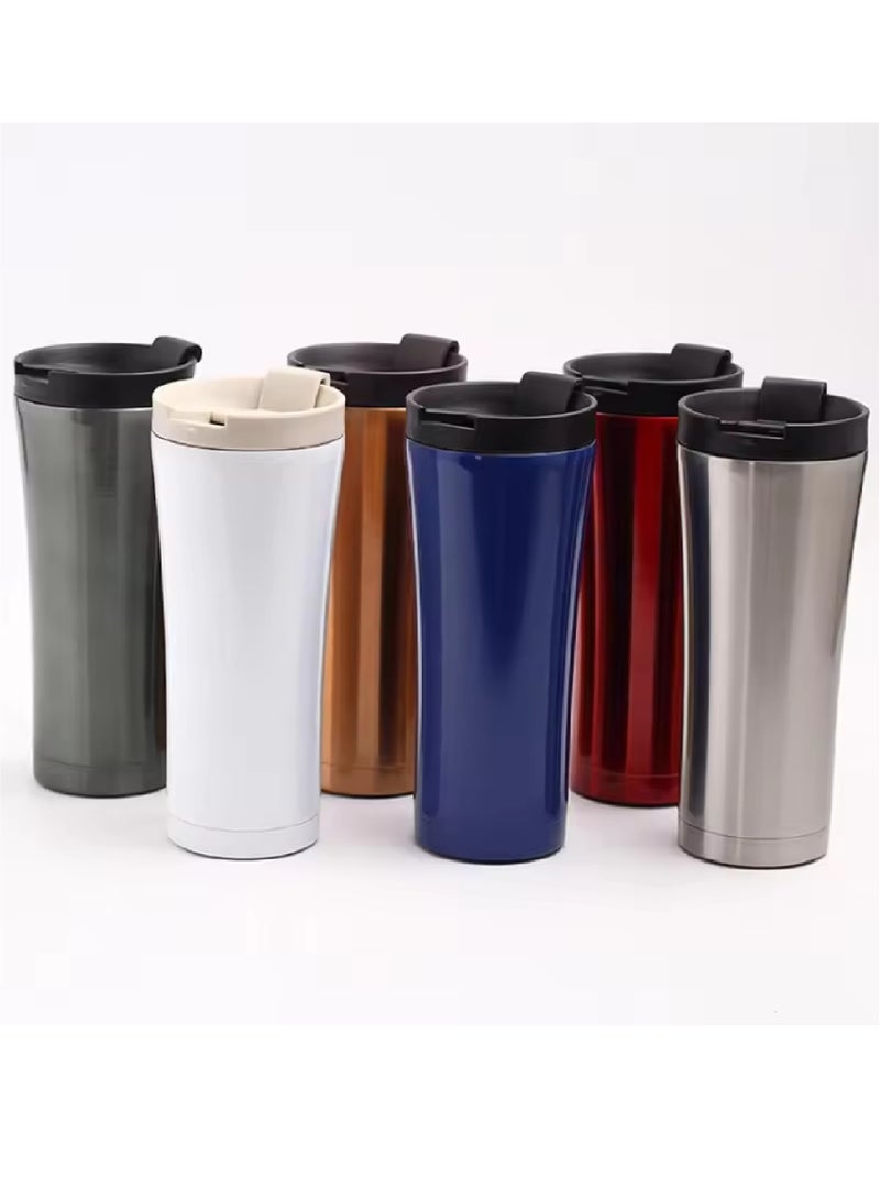 Stainless Steel Vacuum Insulated with Lid Double Layer Travel Mug Water Cup - Multicolor - Image 2