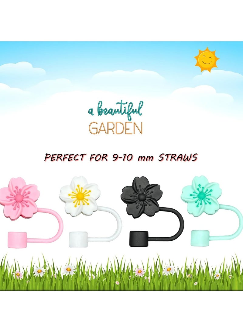 Oasisgalore Straw Lids Cover Cap for Stanley Cup，Reusable Dust-Proof Straw Tops Covers with Tips and Straws（4 Pieces） - Image 2