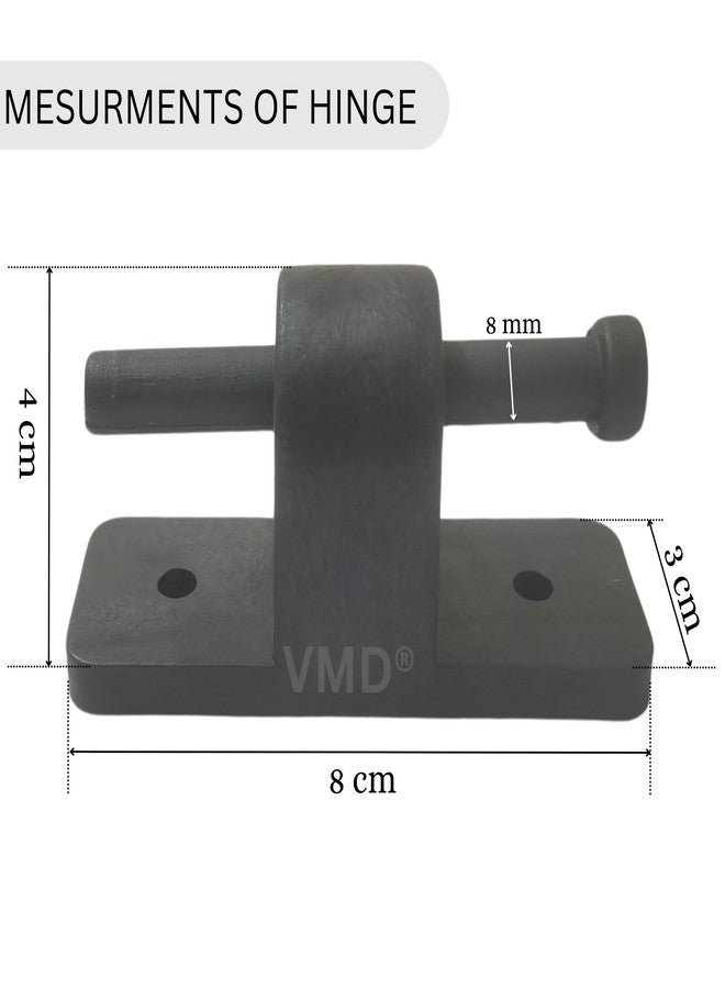 VMD PVC Water Tank Door Hinges (Black, Pack of 2) - Image 2