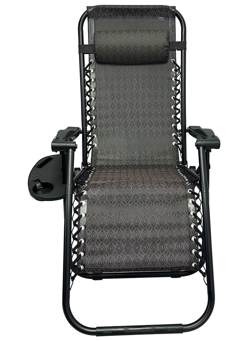 Patio Chaise Lounges Chair gravity chair with adjustable backrest and footrest Sunlounger for Poolside Backyard and Beach