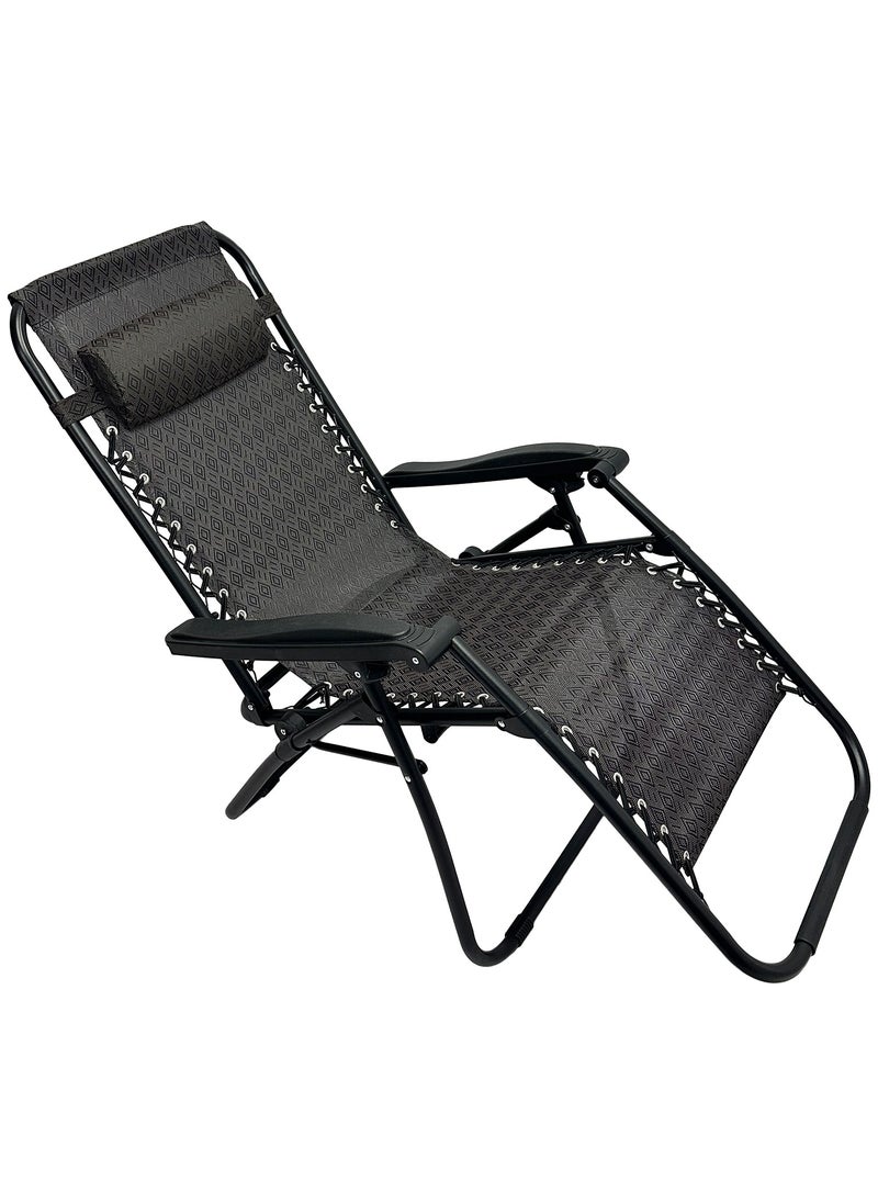 Patio Chaise Lounges Chair gravity chair with adjustable backrest and footrest Sunlounger for Poolside Backyard and Beach