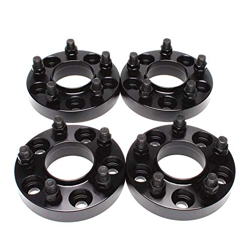 ZY WHEEL 4PCS 5X4.5 Wheel Spacers 25mm 1 inch 5x114.3 Hub centric 70.5mm Hub Bore 14x1.5 Studs Compatible for 2015-2024 Ford Mustang EcoBoost 2020-2024 Explorer - Image 1