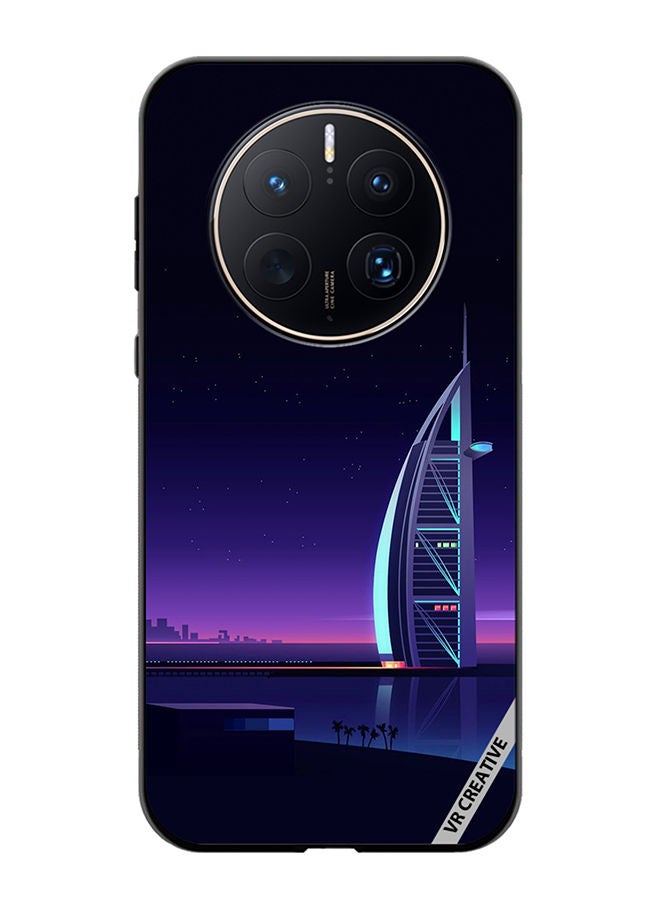 VR CREATIVE غطاء حماية لهاتف هواوي ميت 50 برو بتصميم برج العرب متعدد الألوان - Image 1