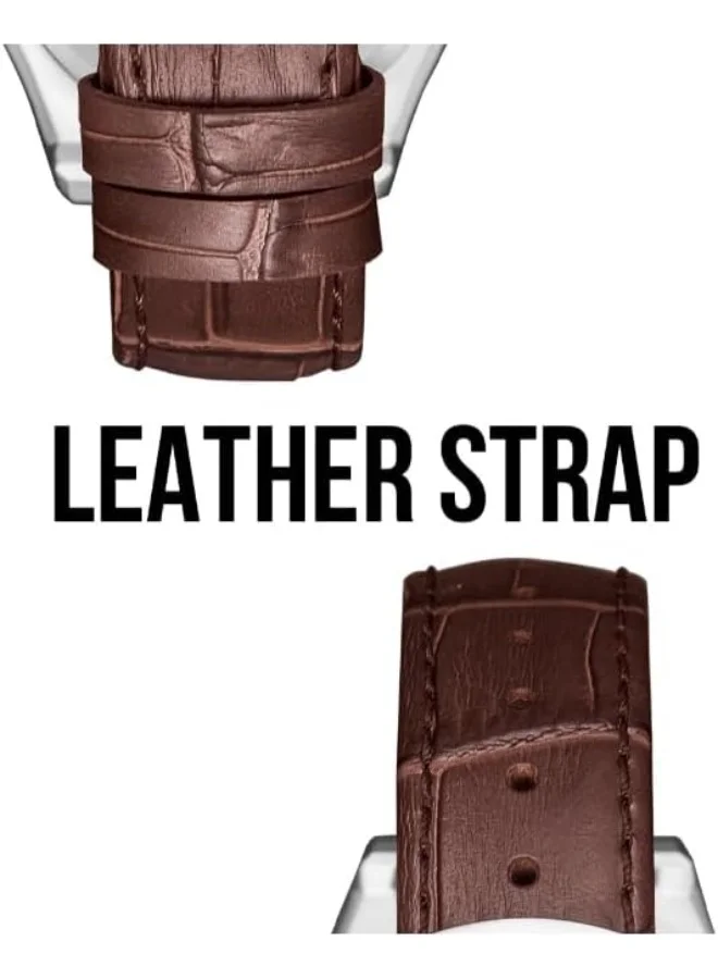 Slazenger Slazenger Men's Watch, Analog Display and Leather Strap - SL.9.2486.1.05, Dark Brown