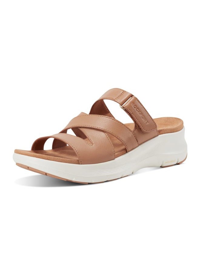Rockport Women's Qwyn Wedge Sandal, Medium Natural, 35 EU - Image 1