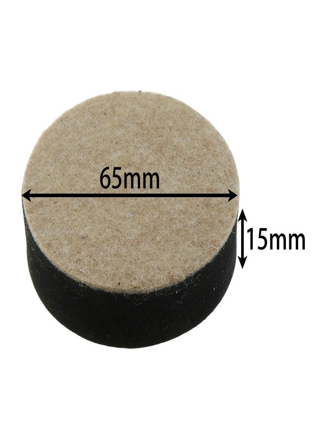 MEETOOT 8-Pack Self-Adhesive Furniture Bed Leg Risers, Round Table Foot Pads Raise 1/2 Inch Height with Felt Pads, Black - Image 2