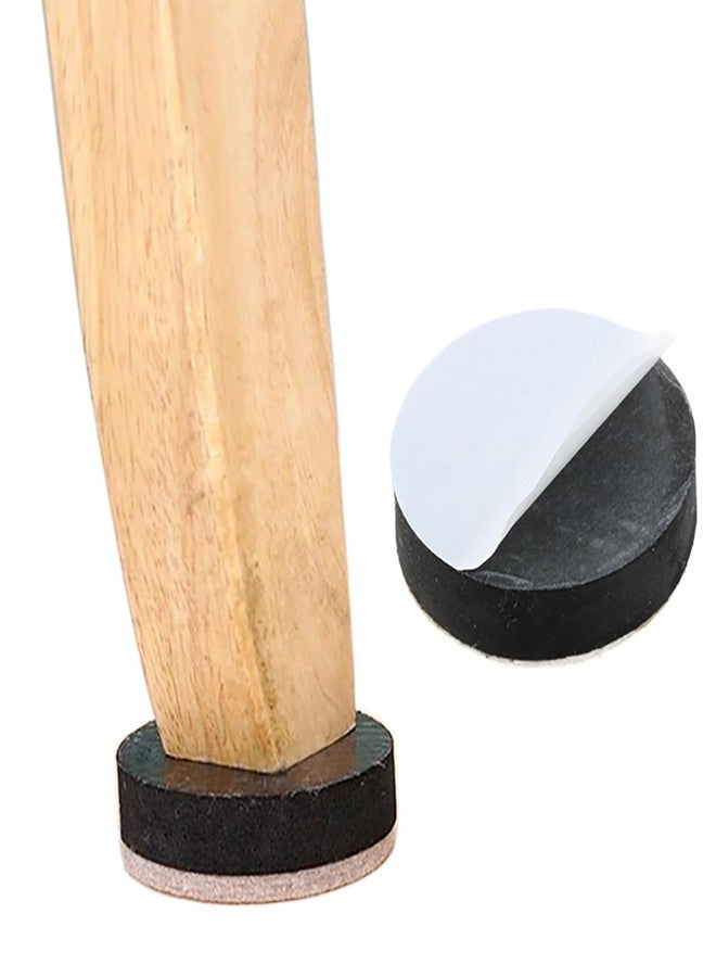 MEETOOT 8-Pack Self-Adhesive Furniture Bed Leg Risers, Round Table Foot Pads Raise 1/2 Inch Height with Felt Pads, Black - Image 5