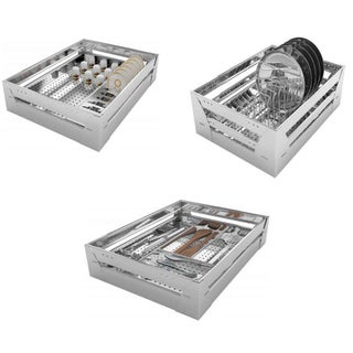 PN BASKET 202 Stainless Steel Modular Kitchen Basket perforated 4 Cup Saucer 4 Cutlery 8 Thali set of 318 Inch Width 20 Inch Depth Silver - pzsku/Z444D09301BEADA5C988DZ/45/1746619046/7ab68d91-7d1c-4092-b4c2-eba608fc4701