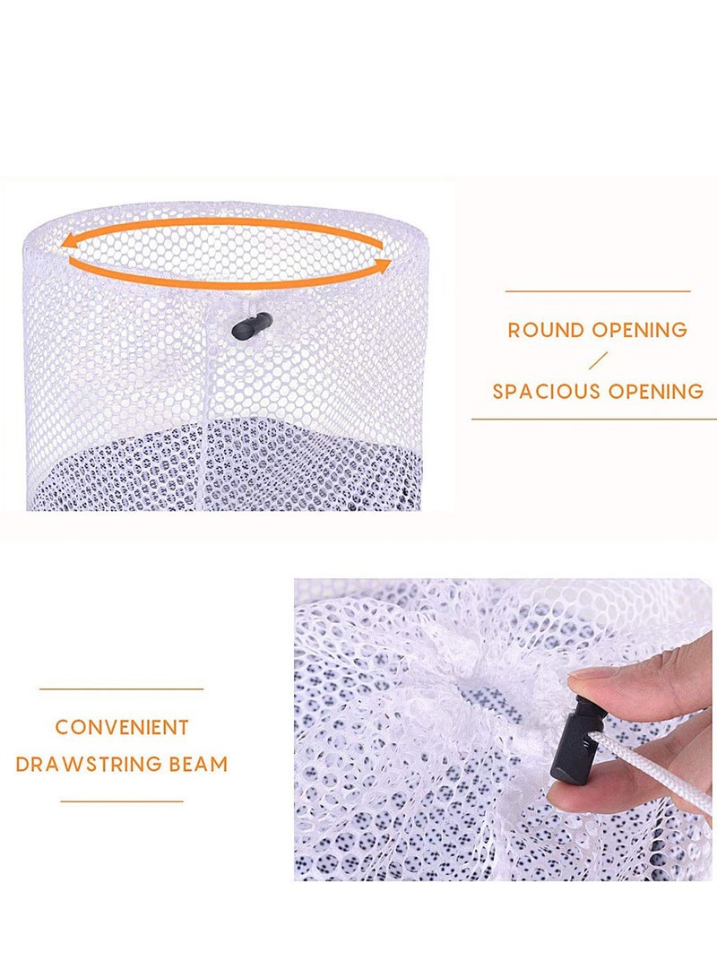Peachjoy 4PCS Mesh Laundry Bags Laundry Net Bag Drawstring Reusable Durable Washing Net Bag for Clothes Underwear Delicates Socks Baby Clothes Bra Shoes Knitted Garments  - Image 5