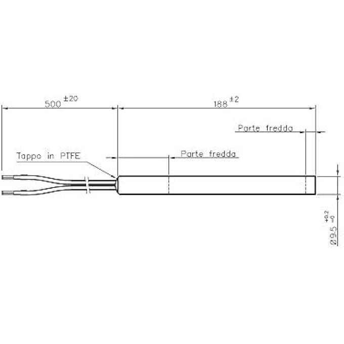PELLET STOVES AUTOMATIC IGNITION RESISTOR 250W 180W 188MM DIAMETER 9.5MM PRISM - Image 2