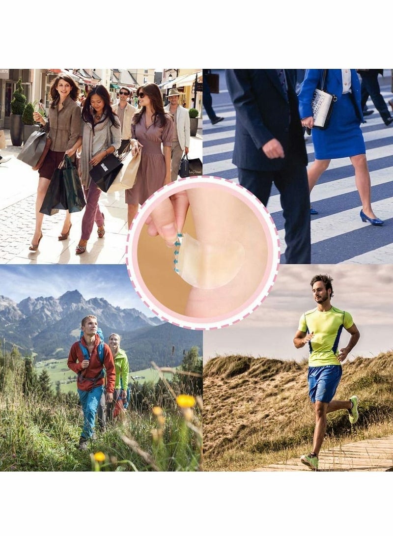 Excefore 10 Pcs Blister Plasters Heel Pad, Strips Shape Bandages, Toe Prevention,Blister for and Guard Skin, Faster Healing Wound - Image 3